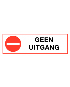 Geen uitgang