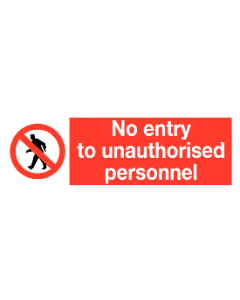 No entry to unauthorised personnel