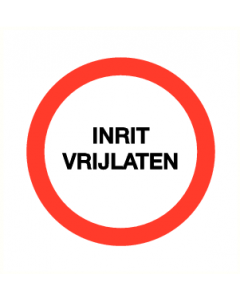 Inrit vrijlaten