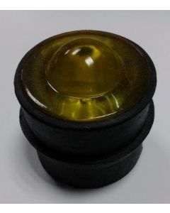 Glasbolreflector in rubber ø 5 cm, geel