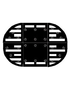 Gumatec® verkeersdrempel zone 30 - 50 km, 264 cm lang