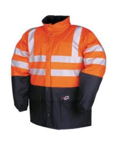 Sioen 4303 Carmaux jas fluor oranje/marineblauw