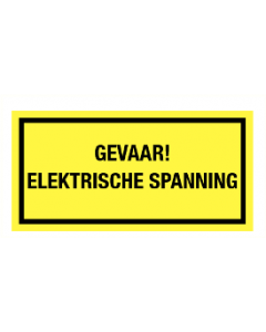 Gevaar! Electrische spanning