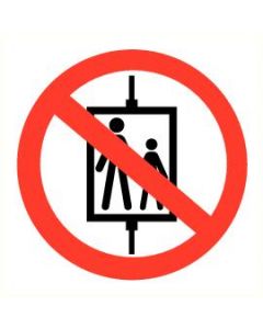 Pictogram Lift verboden voor personen