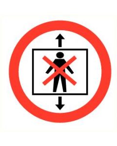 Pictogram Lift verboden voor personen
