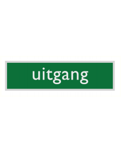 Deurbordje "Uitgang", 165 x 45 mm, alu-look