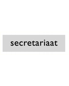 Deurbordje "Secretariaat", 165 x 45 mm, alu-look