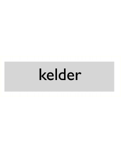 Deurbordje "Kelder", 165 x 45 mm, alu-look
