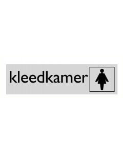 Deurbordje "Dames kleedkamer", 165 x 45 mm, alu-look