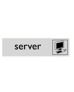 Deurbordje "Server", 165 x 45 mm, alu-look