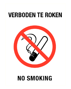 Verboden te roken. No smoking.