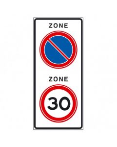 Verkeersbord A01(30)E01zb