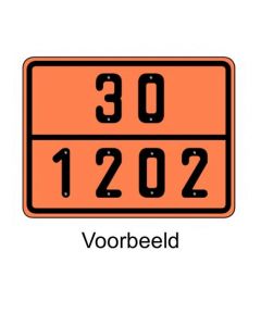 ADR bord met code niet reflecterend