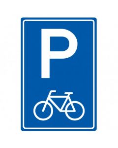 Verkeersbord E08f. Parkeergelegenheid alleen bestemd voor fietsen