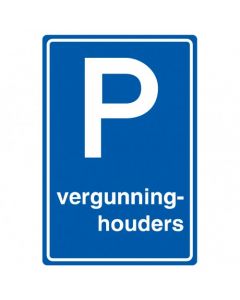 Verkeersbord E09, Parkeergelegenheid alleen bestemd voor vergunninghouders