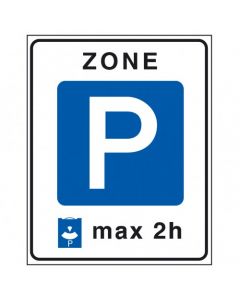 Verkeersbord E10zb, Parkeerschijf-zone met verplicht gebruik van parkeerschijf, tevens parkeerverbod indien er langer wordt geparkeerd dan de parkeerduur die op het bord is aangegeven