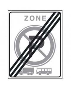 Verkeersbord E201ze, Verboden te parkeren voor vrachtwagens en autobussen, einde zone