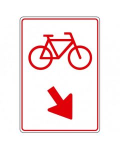 Verkeersbord D101, Gebod voor fietser het bord te passeren aan de zijde die de pijl aangeeft