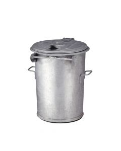 Staalverzinkte afvalbak, inhoud 90 liter