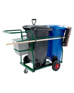 Containerkar compleet met 2 x 120 liter container en accessoires