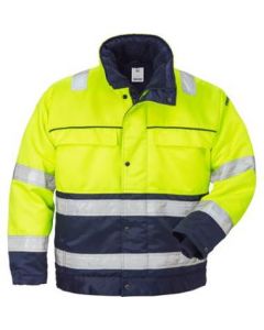 Fristads 444 PP fluor geel/marineblauw jack