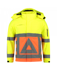 Softshell Verkeersregelaarjas Fluor Oranje-Geel