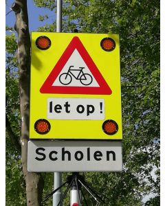 Solar LED attentiebord J24 met onderbord let op !