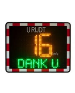 Snelheidsdisplay Dank u/Te snel, model netstroom 230 volt