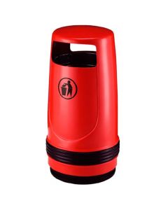 UV-bestendige afvalbak Merlin 90 liter, kleur rood