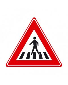 Verkeersbord J22, voorwaarschuwing voetgangersoversteekplaats