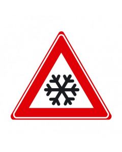 Verkeersbord J36, IJzel of sneeuw