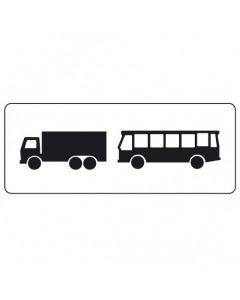 Onderbord OB13, vrachtauto's en bussen