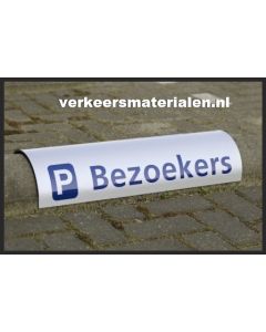 Parkeerbord gebogen voor op betonnen stootband