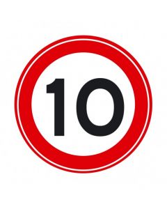 Verkeersbord A01 - Maximumsnelheid 10 km