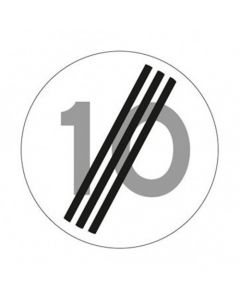 Verkeersbord A02 - Einde maximumsnelheid 10 km