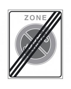 Verkeersbord E03ze, Einde zone verbod fietsen en bromfietsen te plaatsen