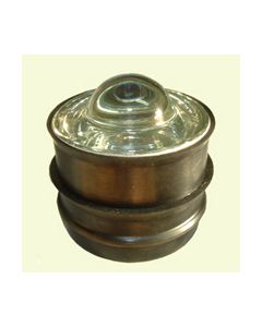 Glasbolreflector in rubber ø 5 cm, wit