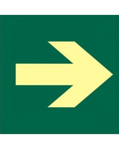 Fotoluminescerende pvc pijl