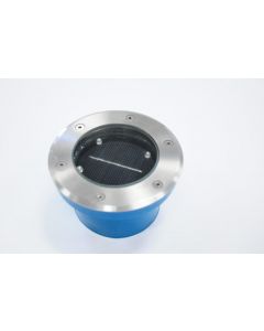 Grond solar LED verlichting in inox: Ø 130 x 54 mm