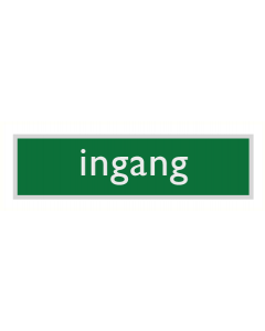 Deurbordje "Ingang", 165 x 45 mm, alu-look