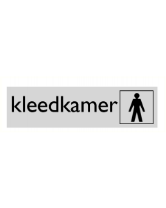 Deurbordje "Heren kleedkamer", 165 x 45 mm, alu-look
