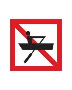 Scheepvaartbord A.16 / Verboden voor door spierkracht voortbewogen schepen