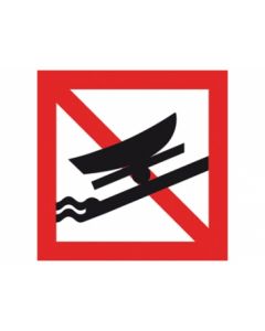 Scheepvaartbord A.19 / Verboden hier boten te water te laten of uit het water te halen