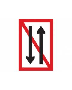 Scheepvaartbord A.4 / Ontmoeten en voorbijlopen verboden