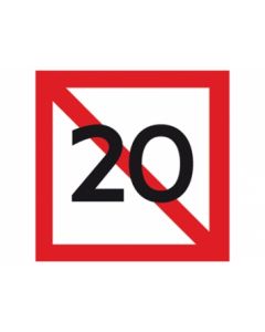 Scheepvaartbord A.5.1 / Verboden ligplaats te nemen (ankeren en meren) binnen de in meters aangegeven breedte te rekenen vanaf het bord