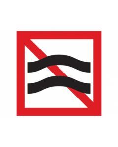 Scheepvaartbord A.9 / Verboden hinderlijke waterbeweging te veroorzaken