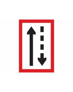 Scheepvaartbord B.3a / Verplichting zich aan de bakboordzijde van het vaarwater te houden