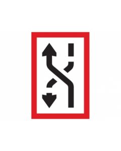 Scheepvaartbord B.4a / Verplichting zich naar de bakboordzijde van het vaarwater te begeven