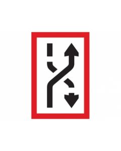 Scheepvaartbord B.4b / Verplichting zich naar de stuurboordzijde van het vaarwater te begeven