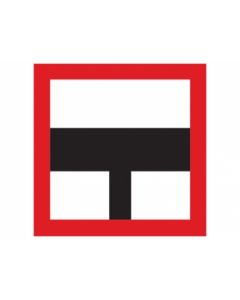 Scheepvaartbord B.9a / Verplichting niet het hoofdvaarwater op te varen, indien daardoor schepen op het hoofdvaarwater zouden worden genoodzaakt hun koers of snelheid te wijzigen